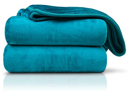 Amago - Kuscheldecke, Cashmere-Feeling, 180 x 220 cm - Petrol