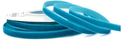 Creativery Samtband 6mm x 10m Rolle - Farbauswahl in 3/6/10/16/22/25/50mm - farbecht & waschbar - Schleifenband für Hochzeit - Geschenkband zum Verpacken Dekorieren Basteln - Türkis 340D
