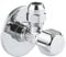 GROHE | ECKVENTIL - Sicherungstechnik | für Einhandmischer mit selbstdichtendem Anschlussgewinde, Wandanschluss 1/2 Zoll mit Schubrosette, Abgang 3/8 Zoll | 22023000