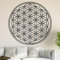Kiwistar Blume des Lebens - Baum Wandtattoo in 6 Größen - Wandaufkleber Wall Sticker - Dekoration, Küche, Wohnzimmer, Schlafzimmer, Badezimmer (30 x 30 cm, 73_dunkelgrau)