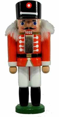Rudolphs Schatzkiste Nussknacker Husar rot BxHxT 5x15x4cm NEU Weihnachten Seiffen Nutcracker Nüsse Erzgebirge Winter Dekoration Holzkunst Holz Weihnachtsmann Christmas Walnuss