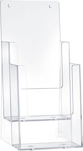 helit H2351502 - Tischprospekthalter „the helpdesk“ 2 x 1/3 DIN A4, glasklar
