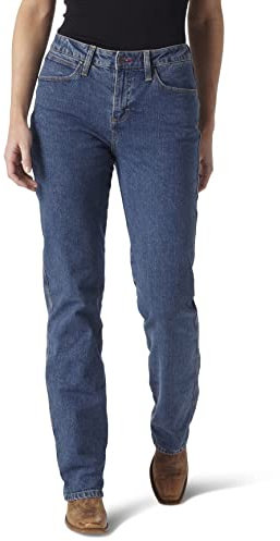 Wrangler Damen Cowgirl Cut Slim Fit High Rise Stretch Jeans, Stonewash, 39