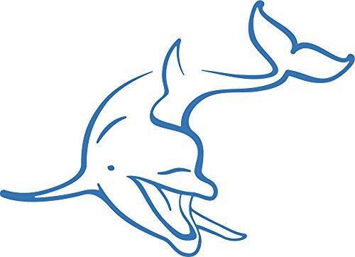 GRAZDesign Aufkleber Klodeckel Delfin, Toilettendeckel Schild Badezimmer, Bad, WC Deckel Aufkleber, Toilettensitz WC-Sitz Deko Größe 22x30cm, 053 hellblau