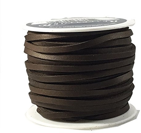 Dangerous Threads Lace Lacing Leather Topgrain Latigo Chocolate Brown 50 Foot Spool