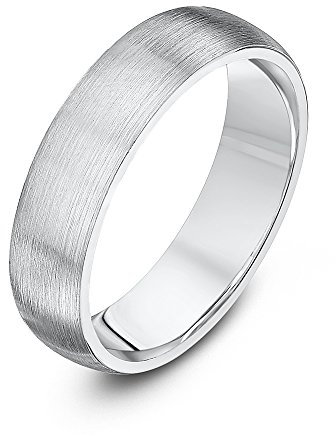 Theia Ehering Palladium 950 - Sehr massiv, Court Shape, 5mm mattierter - Größe 57 (18.1)