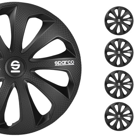 Satz Sparco Radzierblenden Sicilia 16-Zoll Schwarz/Karbon