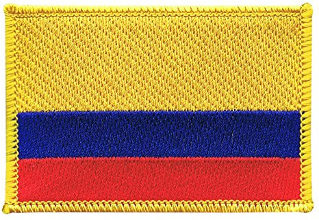 Flaggenfritze Flaggen Aufnäher Kolumbien Fahne Patch + gratis Aufkleber