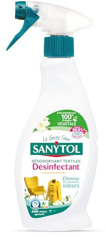 Sanytol - Désodorisant Textiles Désinfectant - 500 ml - Lot de 2 - Tous Types de Textiles - Bactéricide, Virucide - Sans Résidus Agressifs - Ne Tache Pas