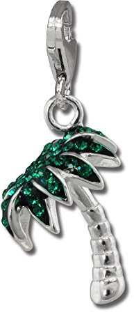 SilberDream grün Charm 3D Palme Zirkonia 925 Silber Damen Charmsanhänger GSC548G Silber Charmsschmuckanhänger