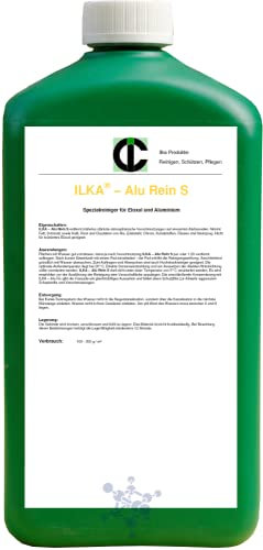 ILKA® - Alu-Rein S Spezialreiniger für Aluminium und Metalloberflächen | 1ltr | Reiniger auch für eloxierte Alu-Fassaden, Chrom, Edelstahl, Kunststoffe