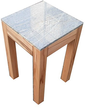 Martin Weddeling Beistelltisch Kernbuche massiv mit Granitplatte. Maße: 30x30x45cm hoch.