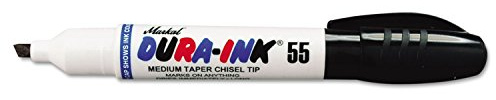 Markal Dura-Ink 96223C King Size, Black #25 Permanent Ink Marker With Chisel Tip