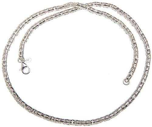 Silberketten Store runde Königskette Herren 925 Sterling Silber 4 mm Durchmesser I Männer Silberkette mit Karabiner Verschluss I nickelfrei und hochglanzpoliert