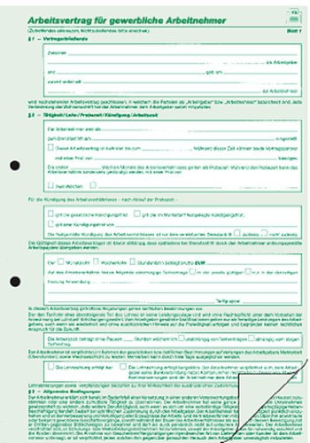 RNK Arbeitsvertrag gewerbl./542/10 DIN A4 Inh.10