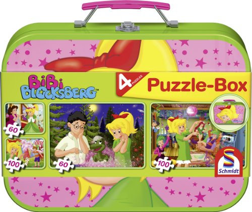 Schmidt Spiele GmbH Bibi Blocksberg. Puzzle-Box 2 x 60, 2 x 100 Teile