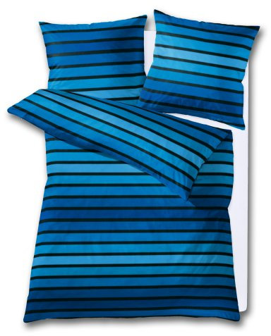 Kleine Wolke 6051798954 Bettwäsche Neapel, Maße: 155 x 220 cm und 80 x 80 cm, Farbe: Königsblau