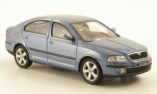 Skoda Octavia Limousine, met.-blaugrau, Modellauto, Abrex 1:43