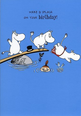 Make a Splash on your Birthday Moomin Gruß-Karte