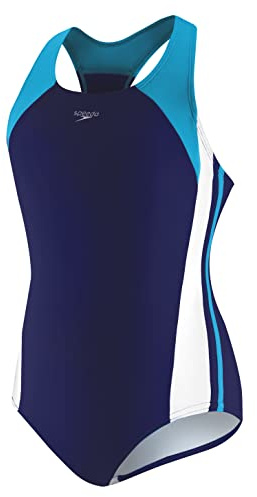 Speedo Girl's Swimsuit One Piece Infinity Splice Thick Strap One Piece Swimsuit (Pack of 1)