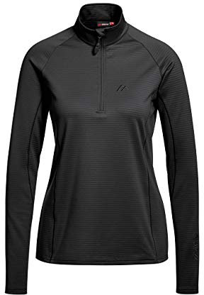 Maier Sports Damen Midlayer Eva, Black, 40, 280003