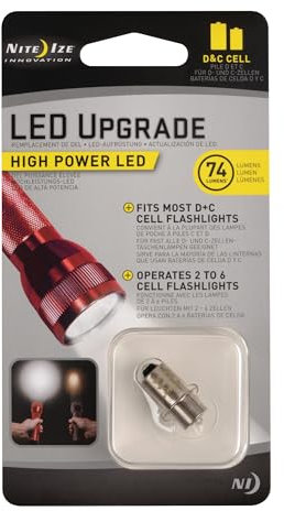 Nite Ize Birne LED-Upgrade High Power LED Bulb C und D Batterien, NI-LRB2-07-PRHP, Weiß