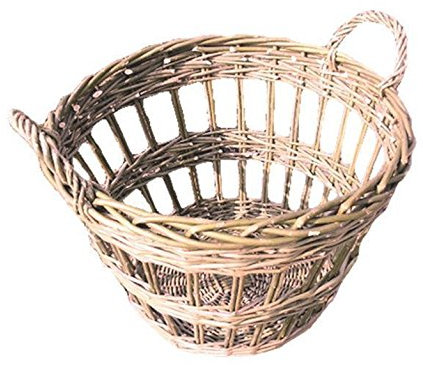 Red Hamper Lowestoft Log Basket, Wicker, Brown, 50 x 50 x 42 cm