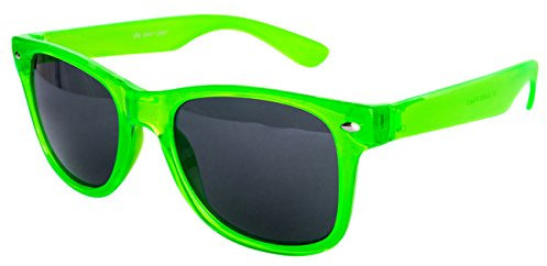 Ciffre EL-Sunprotect® Sonnenbrille Nerdbrille Brille Nerd Transparent Neon Grün UV400