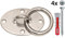 eaglefit - Wand- & Deckenhalterung aus Edelstahl bis 160 kg belastbar - Halterung für Sling-Trainer, Boxsack, Hängematte, Schaukel, Hängesitz, Hängesessel - Deckenhaken inkl. Schrauben & Dübel (oval)