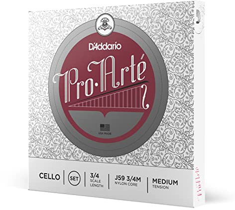 D'Addario Pro-Arte Cello String Set, 3/4 Scale, Medium Tension