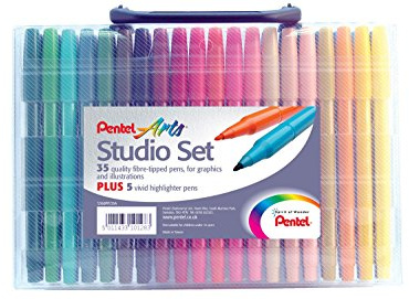 Pentel S360PP-35A Arts Studio Set Assorted