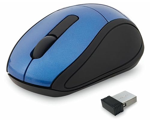 Verbatim Wireless Mini Travel Mouse - mice (RF Wireless, Optical, Blue, AAA, Windows 7/Vista/XP)