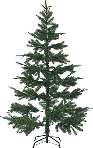 infactory Künstlicher Christbaum: Künstlicher Weihnachtsbaum, 180 cm, 1071 PE-Spitzen, mit Ständer, grün (Weihnachtsbaum zum Zusammenstecken, Tannenbäume Zusammenstecken, Weihnachtskugel)
