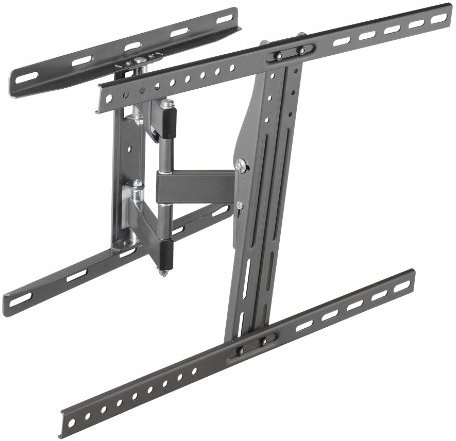 Vivanco WM 5545 - Soporte flexible de pared para diagonal de pantalla (VESA 200 x 200, 20 kg, inclinable 10º, giratorio 90º), color negro