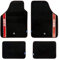 SPARCO 03763BRS Set mit 4 universellen Teppichen, Rot/Schwarz
