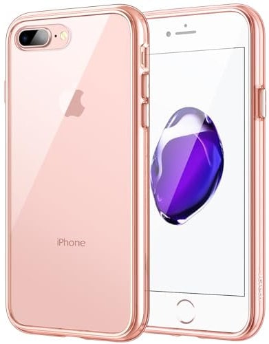 JETech Cover per iPhone 8 Plus e iPhone 7 Plus, Custodia con Paraurti Assorbimento degli Urti e Anti-Graffio (Oro Rosa)