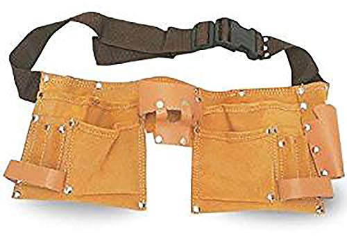 Leather builders Tool belt with 11 pockets 2 hammer holding loops