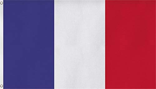normani Flagge - Fahne - Hissfahne mit Zwei Metallösen zur Befestigung und zum Hissen - Größe 90 x 150 cm wetterfest Farbe Frankreich