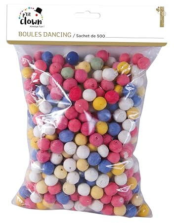 P'tit Clown 71501 Bunte Party-Kugeln – 500 Stück – Mehrfarbig