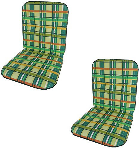 beo Niedriglehner B017 Disc NL Paspelauflage für Niederlehner, circa 48 x 100 cm, 5 cm Dick, 2-er Pack, grün
