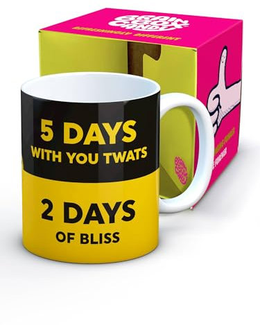 Brainbox Candy - Rude Mug for Men - Gift Boxed Novelty Christmas Or Birthday Gift for Men and Women Who Have Everything - Work Vs Life Funny Humorous Design - Quality 10oz Stoneware Mug