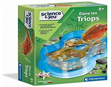 Clementoni | Science & Jeu – Élève Tes Triops pour Enfants 8 Ans+ | Kit Complet : Aquarium, Sable, Œufs, Nourriture, Additif | Crustacés Préhistoriques à Faire Éclore | Activité Scientifique Ludique