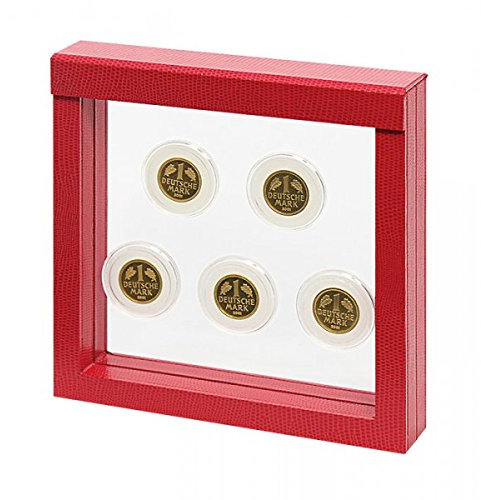 LINDNER Das Original Objektrahmen Nimbus 150, Rahmeninnenmaße 150 x 150 mm, Krokodesign, rot