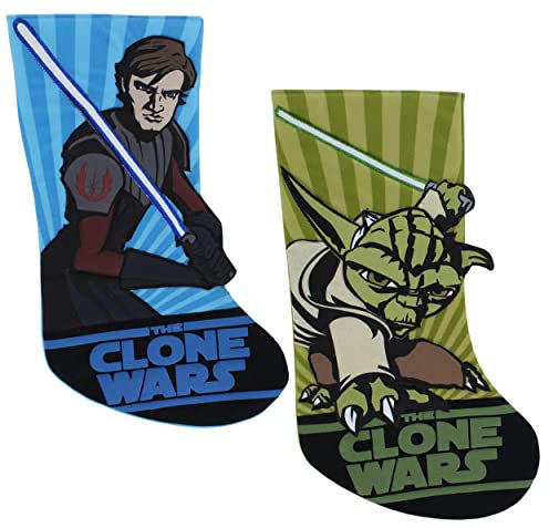Star Wars-Clone Wars-Yoda, Anakin und Applikationen-Weihnachtsstrumpf-Set