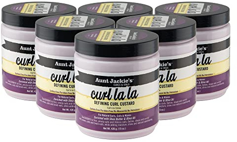 Aunt Jackie'S Curl La La Defining Curl Custard 15oz Jar (6 Pack) by Aunt Jackie's