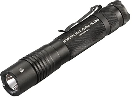 Streamlight 88052 ProTac HL USB 1000-Lumen Multi-Fuel USB Rechargeable Professional Tactical Flashlight with USB Cable, and Holster, Black, Box