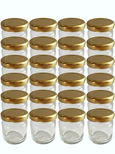 hocz 58er Set leere Rundgläser Mini Gläser 53 ml Marmeladengläser Einweckgläser Honig - Gläser - Einmachgläser, Portionsgläser, Probiergläser Imker Honiggläser