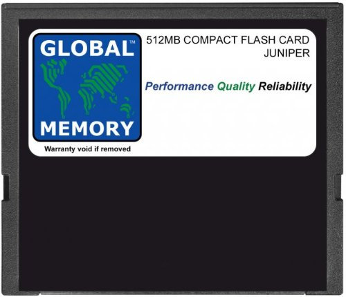 GLOBAL MEMORY Scheda di Memoria Flash compatta da 512 MB per Router Juniper J2300 / J4300 / J6300 (JX-CF-512M-S)