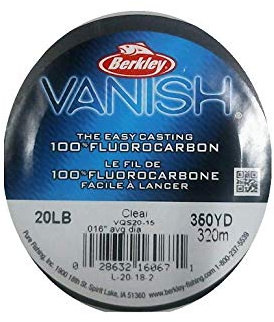 Berkley Vanish®, Clear, 6lb | 2.7kg, 250yd | 228m Fluorocarbon Fishing Line, Suitable for Saltwater and Freshwater Environments