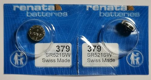 2 x Renata Battery 379 SR521SW